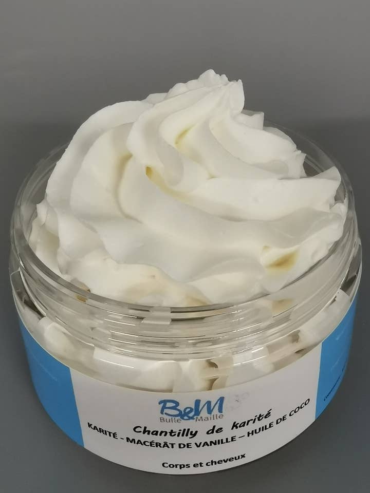 Organic vanilla-coconut shea whipped cream for wholesale by BULLE & MAILLE