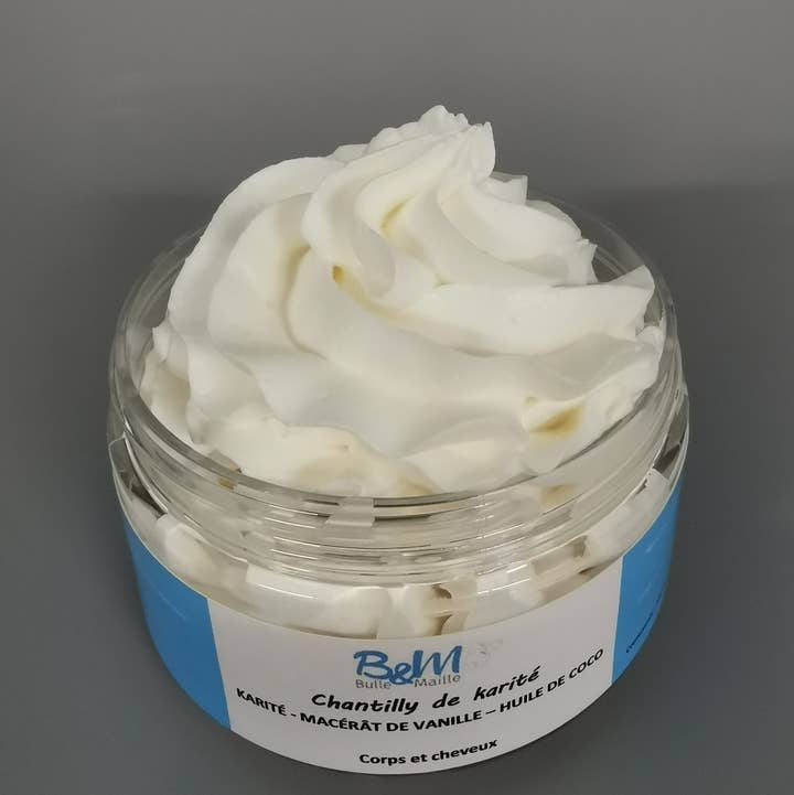 BULLE & MAILLE - Wholesale Body Balm/Butter - Organic vanilla-coconut shea whipped cream1