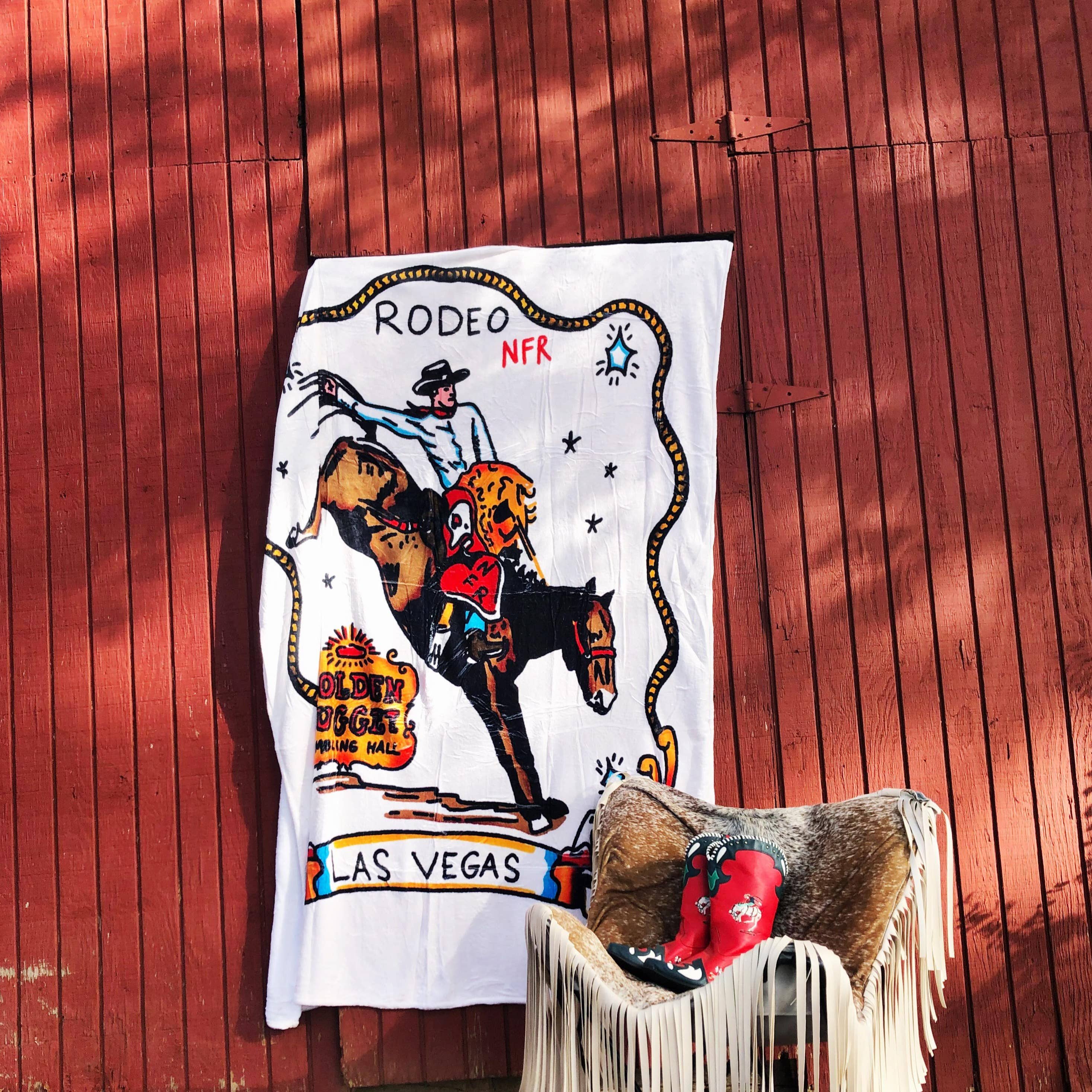 Rafter B Leather – wholesale Prydnadsfilt – Mjukt XL western-filt med sherpa-baksida1