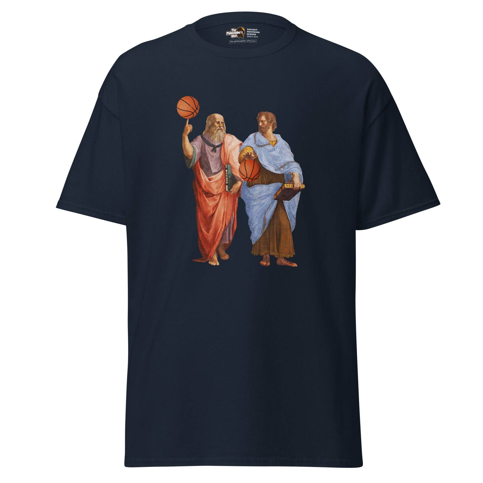 The Philosopher's Shirt – Engroshandel T-shirt med print - Unisex – Aristoteles og Platon med basketball - Unisex klassisk t-shirt1