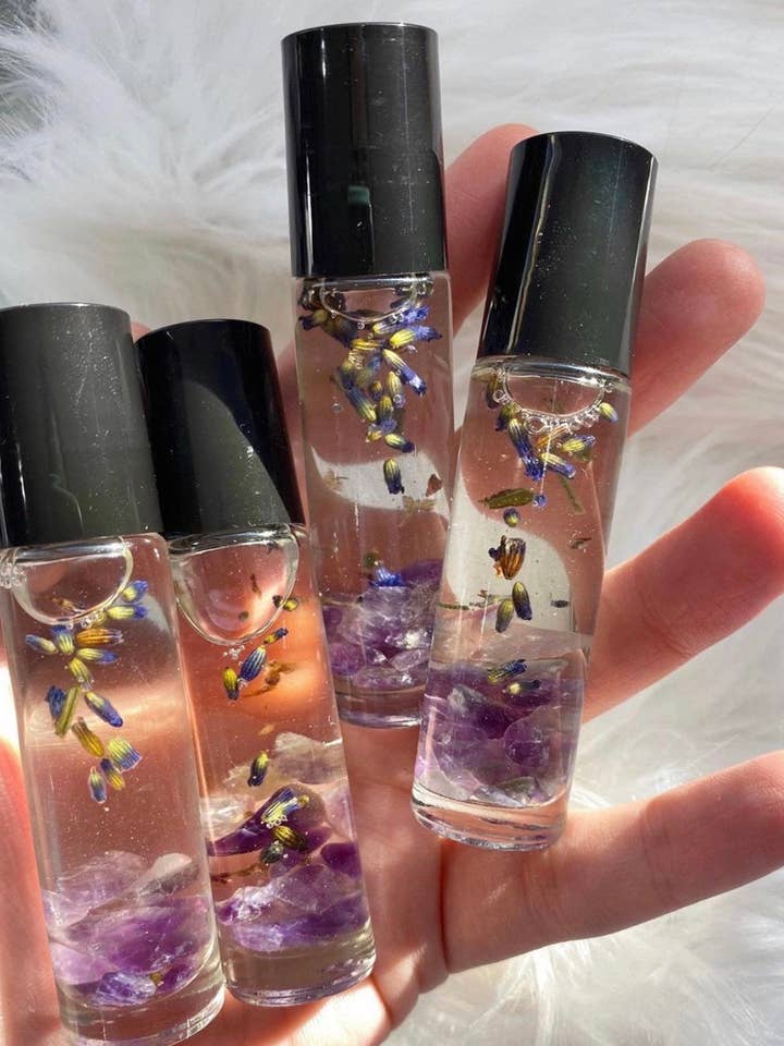 Amethyst Crystal Perfume Roller for wholesale by Sapphire & Sage