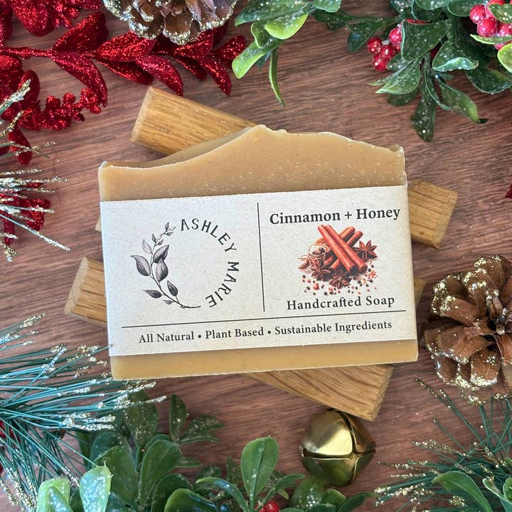 Ashley Marie Soap - Wholesale Bar Soap - Cinnamon + Honey Bar Soap-Christmas, gifts, Stocking Stuffer4