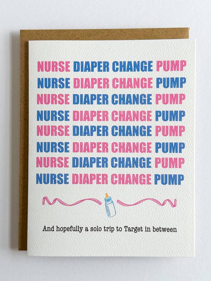 Sjuksköterska, blöjbyte, Pump, Upprepa för wholesale av Wild Card Creations