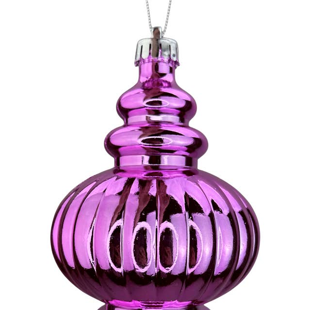 Trendy tree - Wholesale Ornament - 10" x 4" Pink Finial Metallic Ornament  86541PK0
