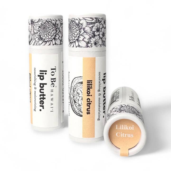 lilikoi citrus lip butter. for wholesale by To Be Hawaii