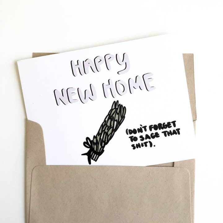 New House Sage Card for wholesale by PAGEFIFTYFIVE