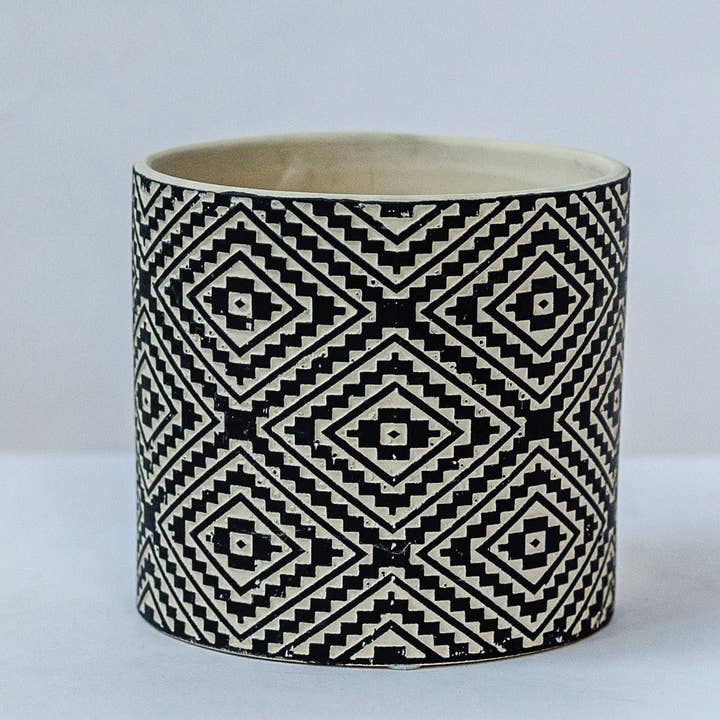 Flower Pot With Aztec Pattern for wholesale by Forpost Trade Inc