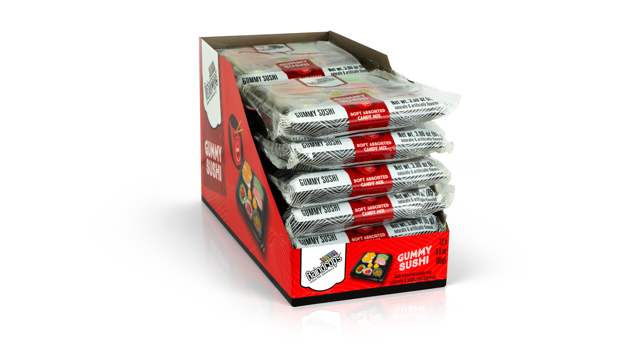 Grandpa Joe's Candy Shop - Wholesale Gummy - Raindrops Gummi Sushi, 3.00oz, 12ct Case3