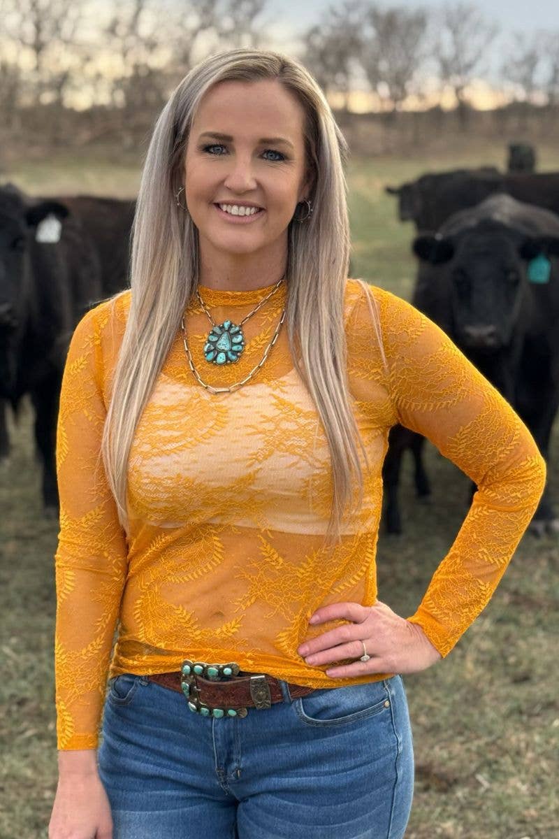 Sterling Kreek - Wholesale Blouse - Women's - Golden Afternoon Lace Top3