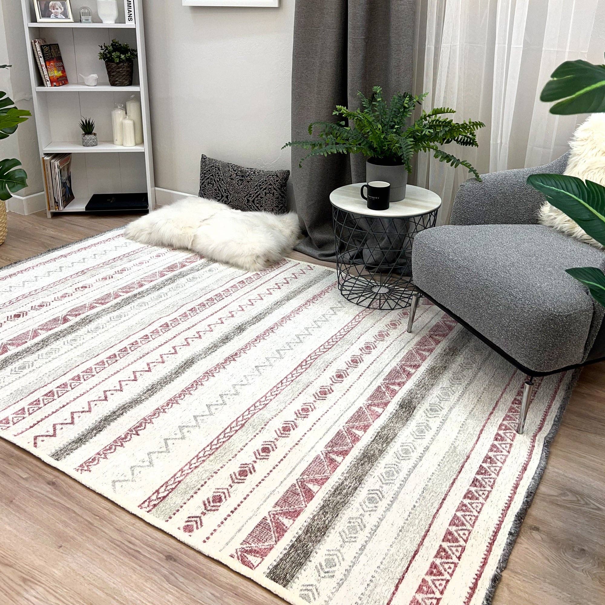 Alfa Rich Inc - Wholesale Area Rug - Eclectic Gray Beige Washable Area Rugs9