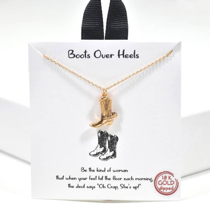 SOPHIA WHOLESALE - Vendita all'ingrosso Collana con ciondolo/pendaglio - Collana con stivali da cowboy western