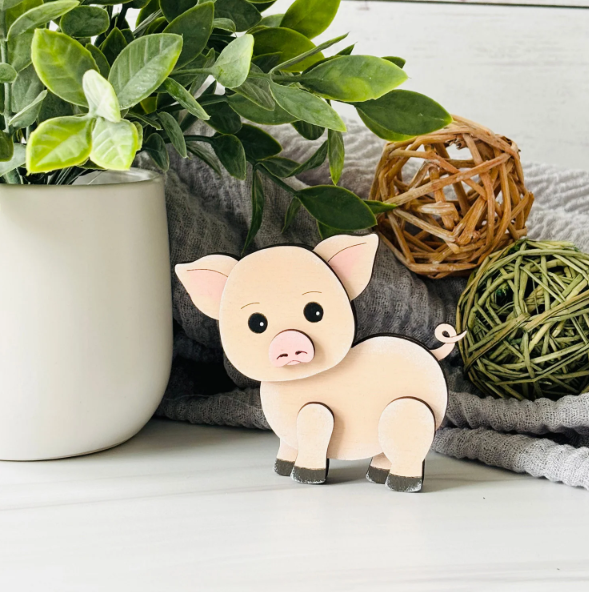 Pheasant & Needham Home Decor & Crafts - Wholesale DIY Craft Kit - DIY Build a Pig Magnet Kit CRAFT KIT FARM ANIMALS4