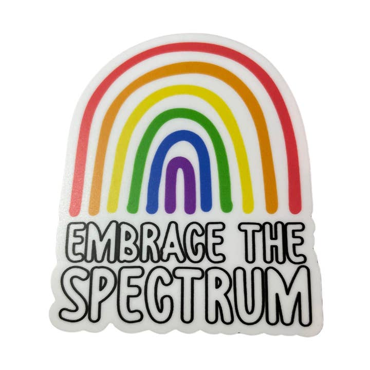 Embrace the Spectrum Rainbow Sticker for wholesale by Denali & Co.