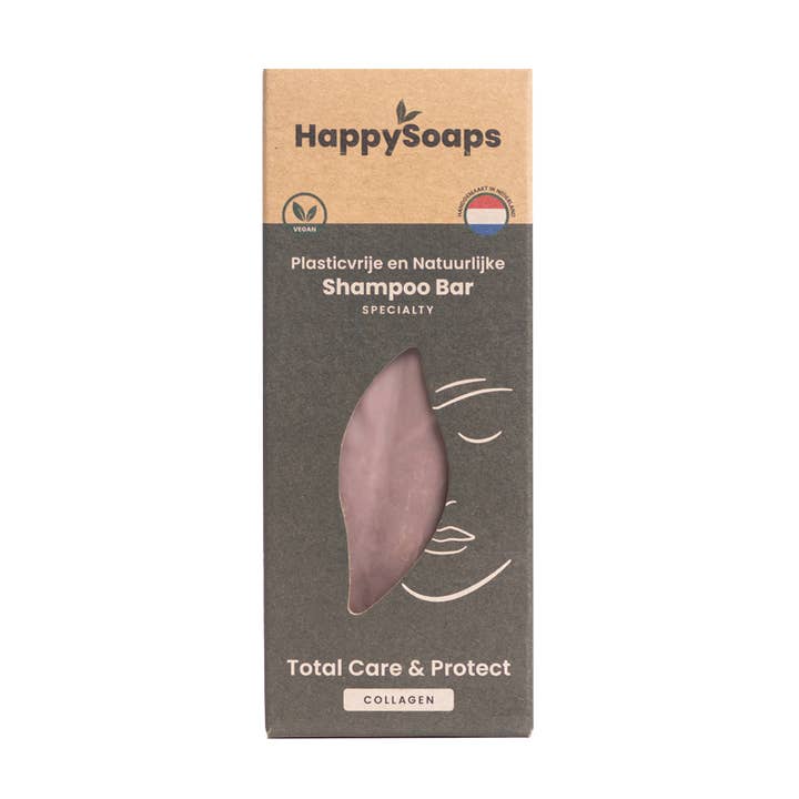 HappySoaps – wholesale Schampopuck/Schampo i fast form – Professionellt schampo Bar-Total Care & Protect- Kollagen
