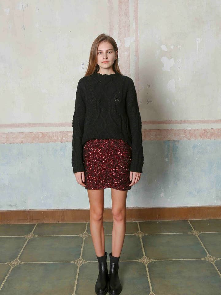 S24231210- Dames Paillettenrok voor wholesale door The Korner - USA