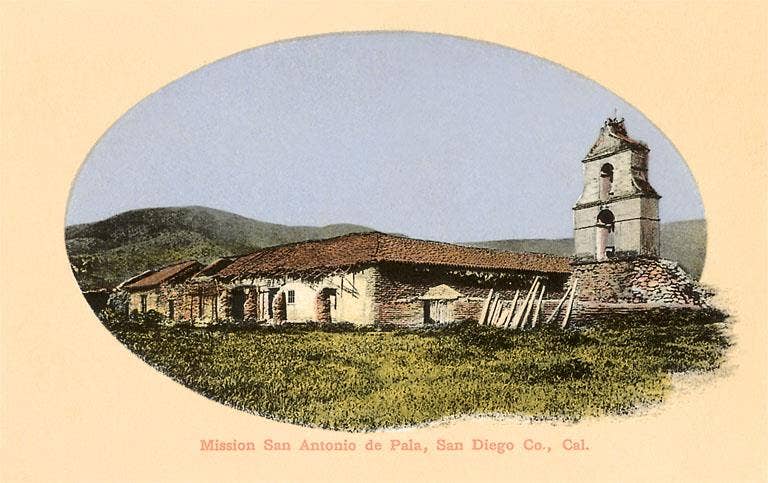 Found Image Press - Wholesale Postcard - Postcard CM-37 San Antonio de Pala Mission, San Diego0