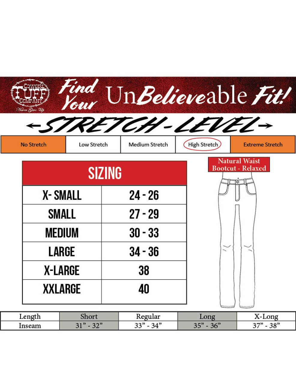 Mørk vask Tuff Cowgirl Vinter for engroshandel på Faire2