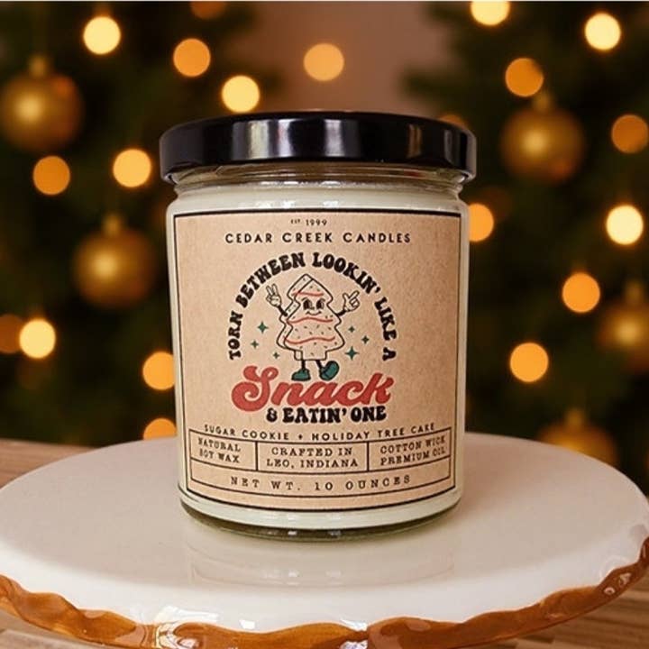Candela di soia gioco di parole natalizio - Dolce natalizio per la vendita all'ingrosso da parte di Cedar Creek Candles