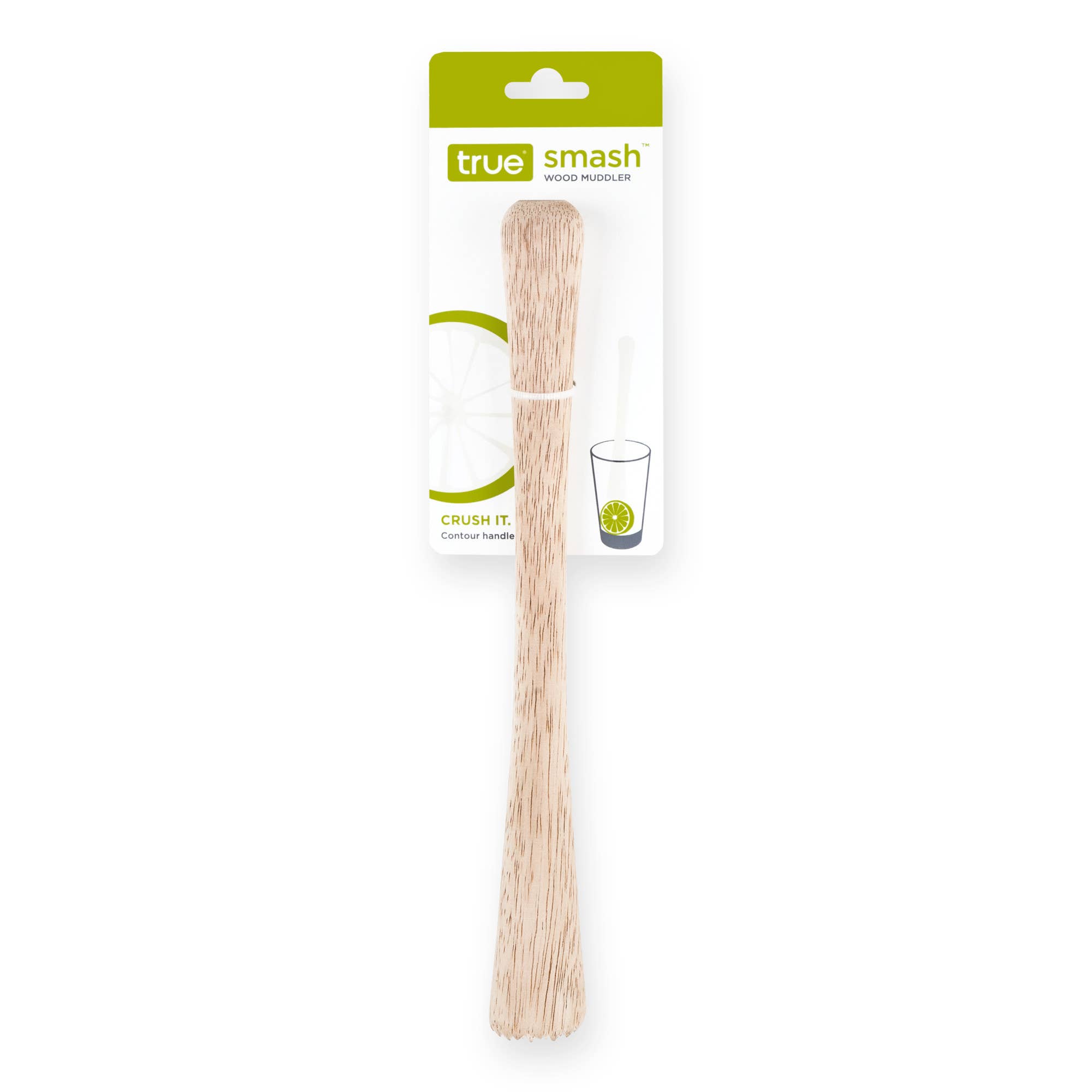 TRUE - Wholesale Muddler - Smash Natural Wood Muddler with Serrated Base1