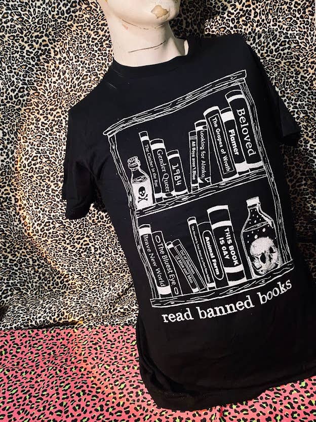 Read banned books tee. for wholesale by Three Raccoons