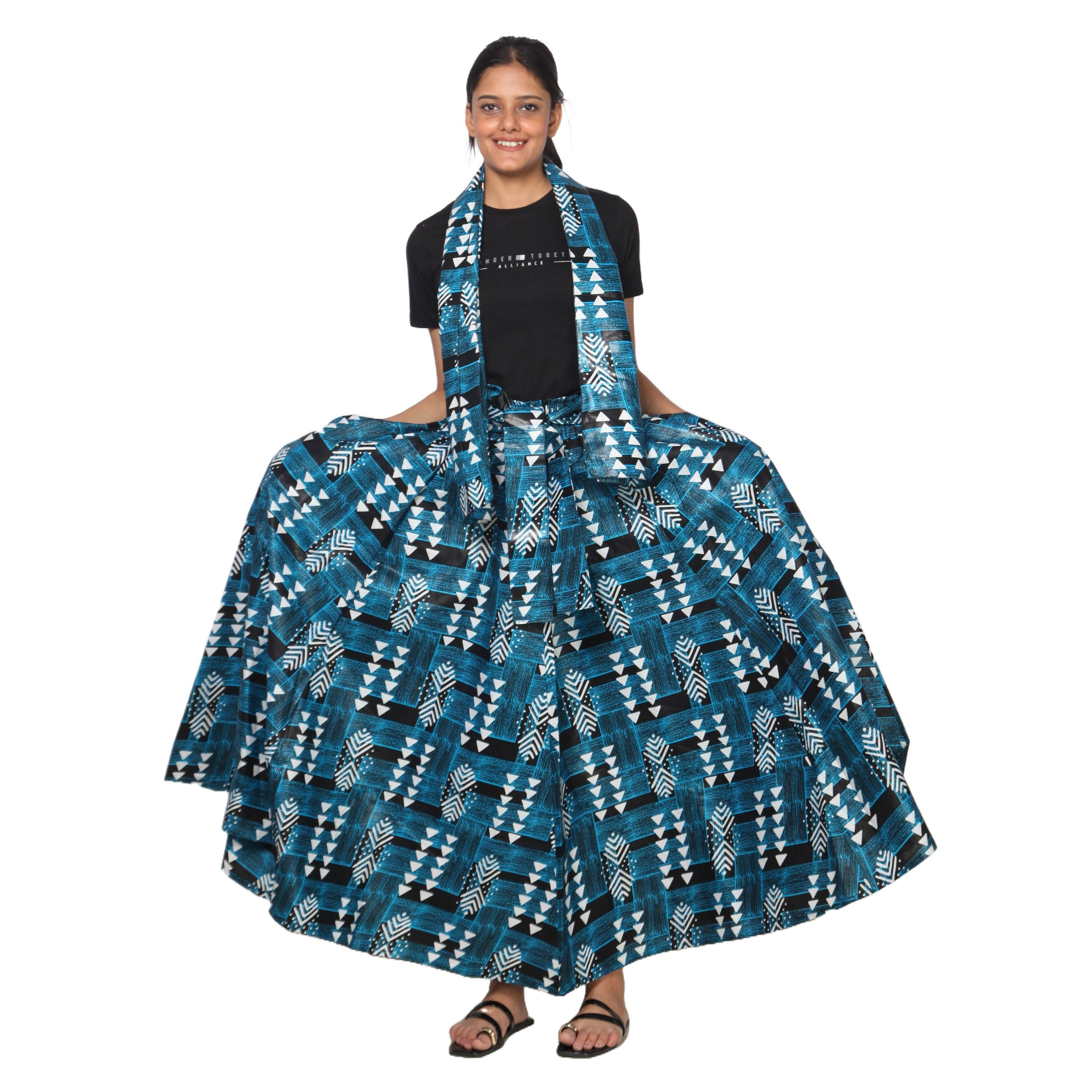 African Stars - Wholesale Skirt - Women's - Women's African Printed Long Maxi Skirt -- FI-3210