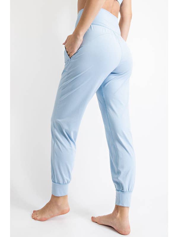 Sunday Morning - Wholesale Athletic Sweatpants/Joggers - Women's - P2165PL37-Plus Size Butter Soft Solid Jogger with Pockets2