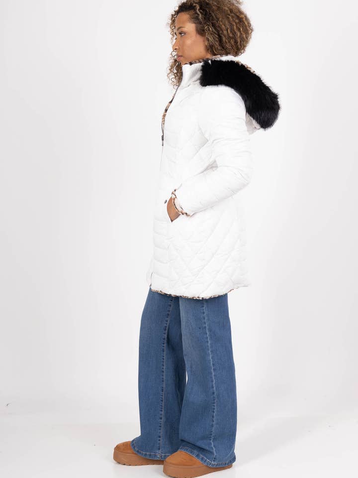 Saturne Paris - Order By Item (S To 5XL) - Wholesale Puffer Jacket - Women's - Plus Size - Reversible Fur Puffer Jacket YN88517