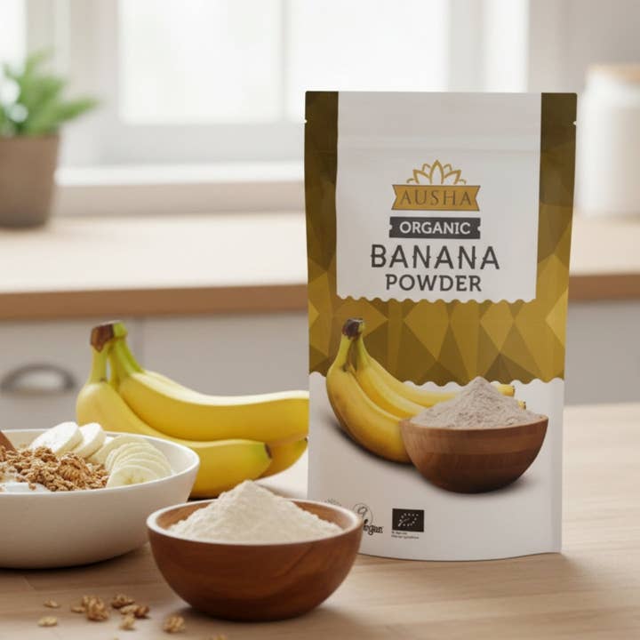 Organic Banana Powder 250g for wholesale by Ausha
