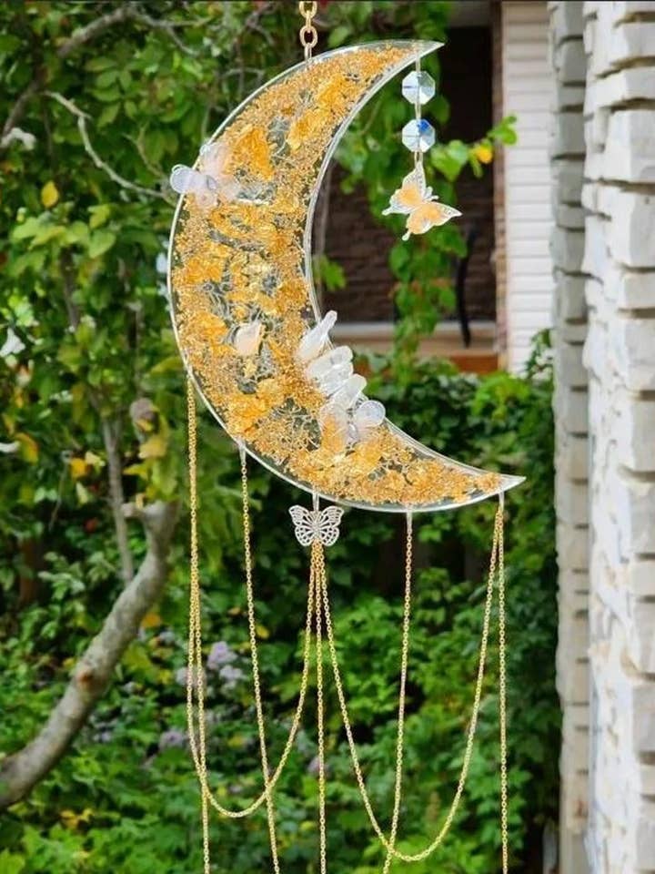 Acchiappasole a mezzaluna realizzato a mano in cristallo di quarzo, cristallo per la vendita all'ingrosso da parte di Grey Stone boutique