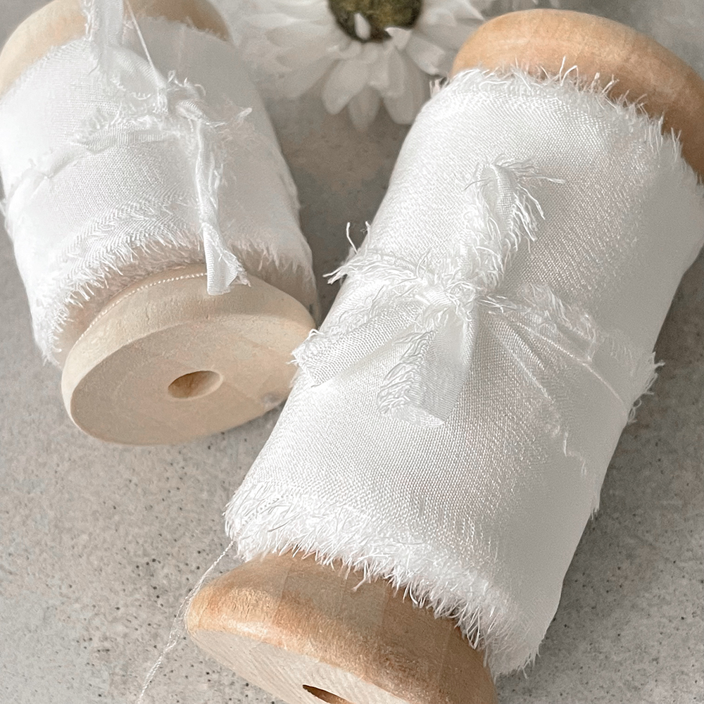 Imaginediy – wholesale Ribbon – Gift wrapping – 50mm Silk Ribbon in White1