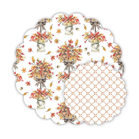 Conjunto de guardanapo laranja treliça de jardim por atacado de RosanneBeck Collections