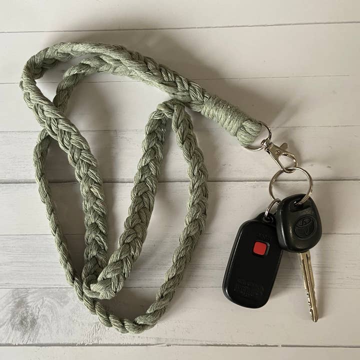 Lanyard | Boho Macrame braided lanyard | macrame lanyard for wholesale by Chickadee Creations