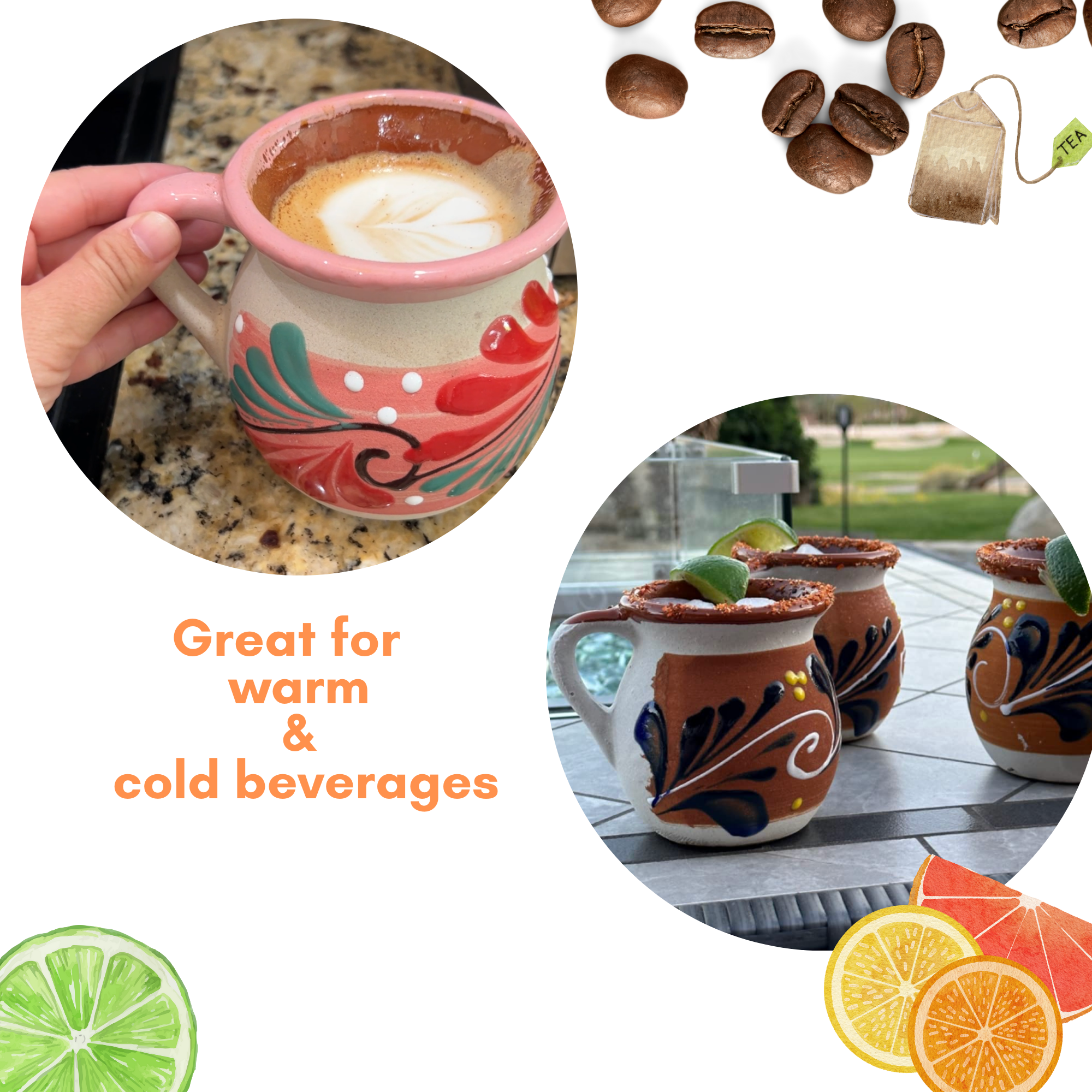 Doña Cata Art - Wholesale Coffee Mug - JARRITOS mexican mug,clay cup,Hand made pottery coffee tea9