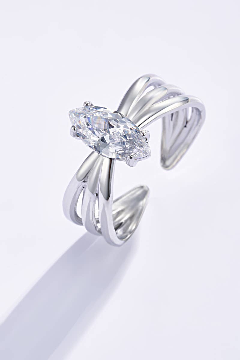 BYREN | ÉLINE L'ATELIER – Engroshandel Båndring – Ring med strasse sten i rustfrit stål 424RX183