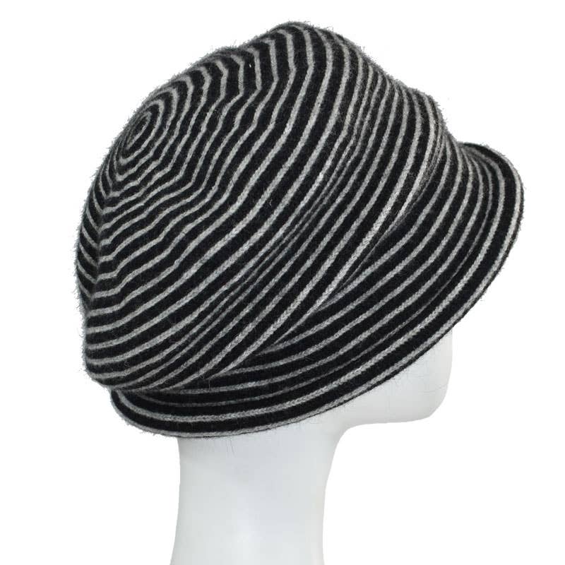 Dupatta Designs - Wholesale Cloche Hat - Women's - Esposito Striped Hat4
