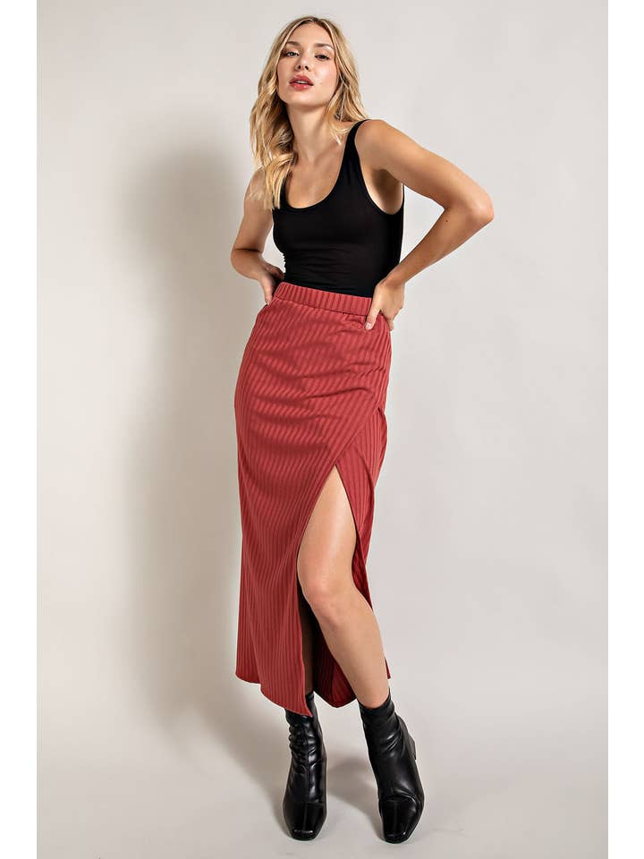 FSL Apparel - Wholesale Skirt - Women's - SS8032 - RIBBED WARP MIDI SEXY SKIRT17