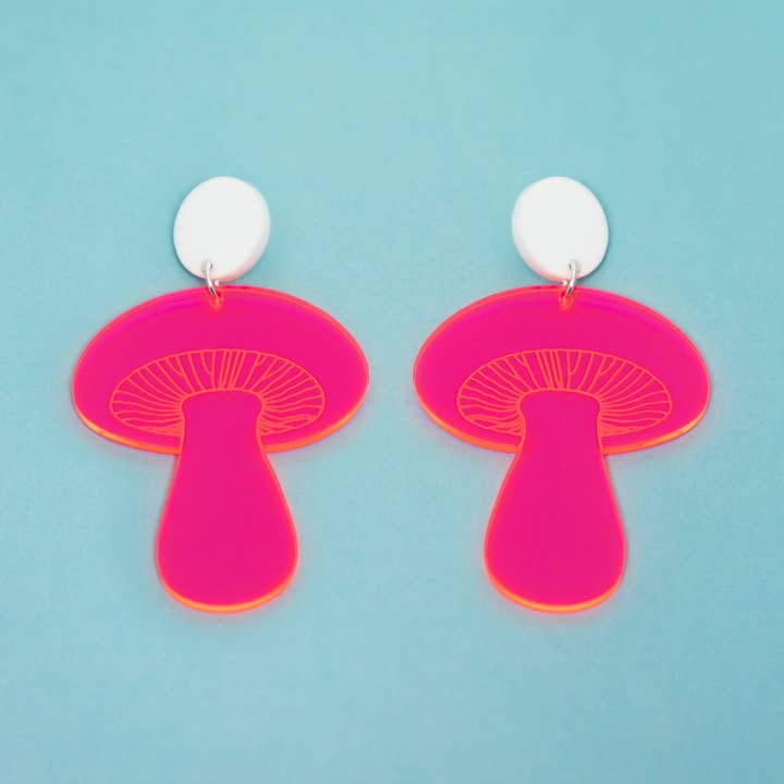 Gillie Mushroom Hanging Stud Earrings for wholesale by MindFlowers