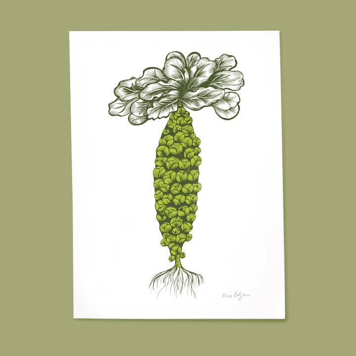 Brussels Sprouts Print for wholesale by Lush Designs