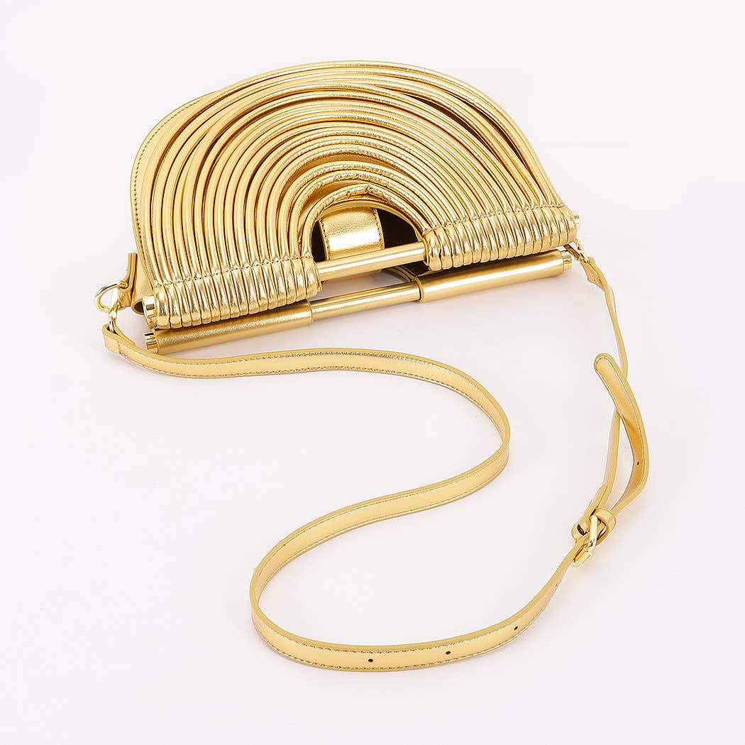 3AM BY H&D ACCESSORIES - Wholesale Crossbody Bag - Women's - Metallic Faux Leather Noodle Bag7