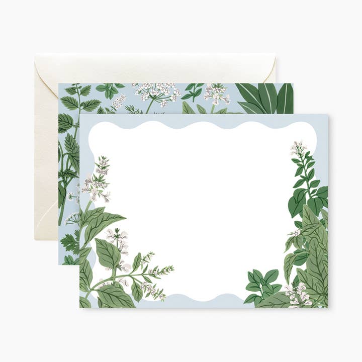 HERB GARDEN Notecards | Set of 4 for wholesale by Botanica Paper Co.