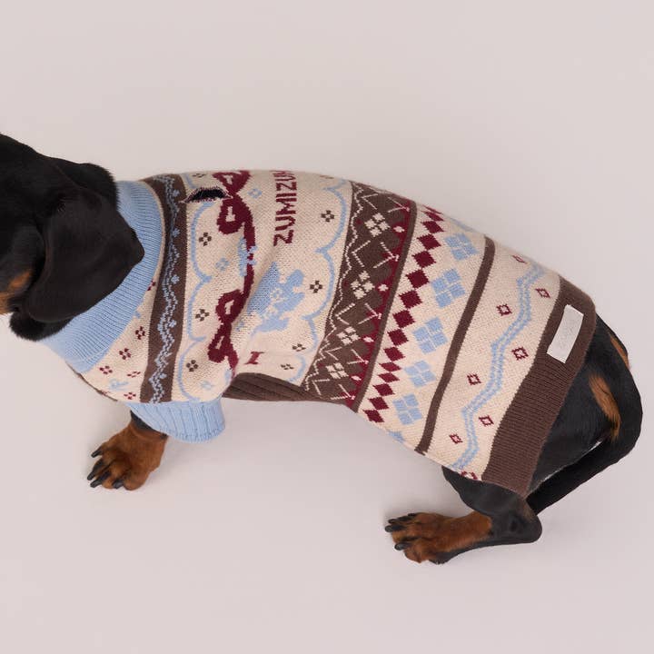 Jingle Fair Isle Knit -- Snowy for wholesale by ZUMIZUMI