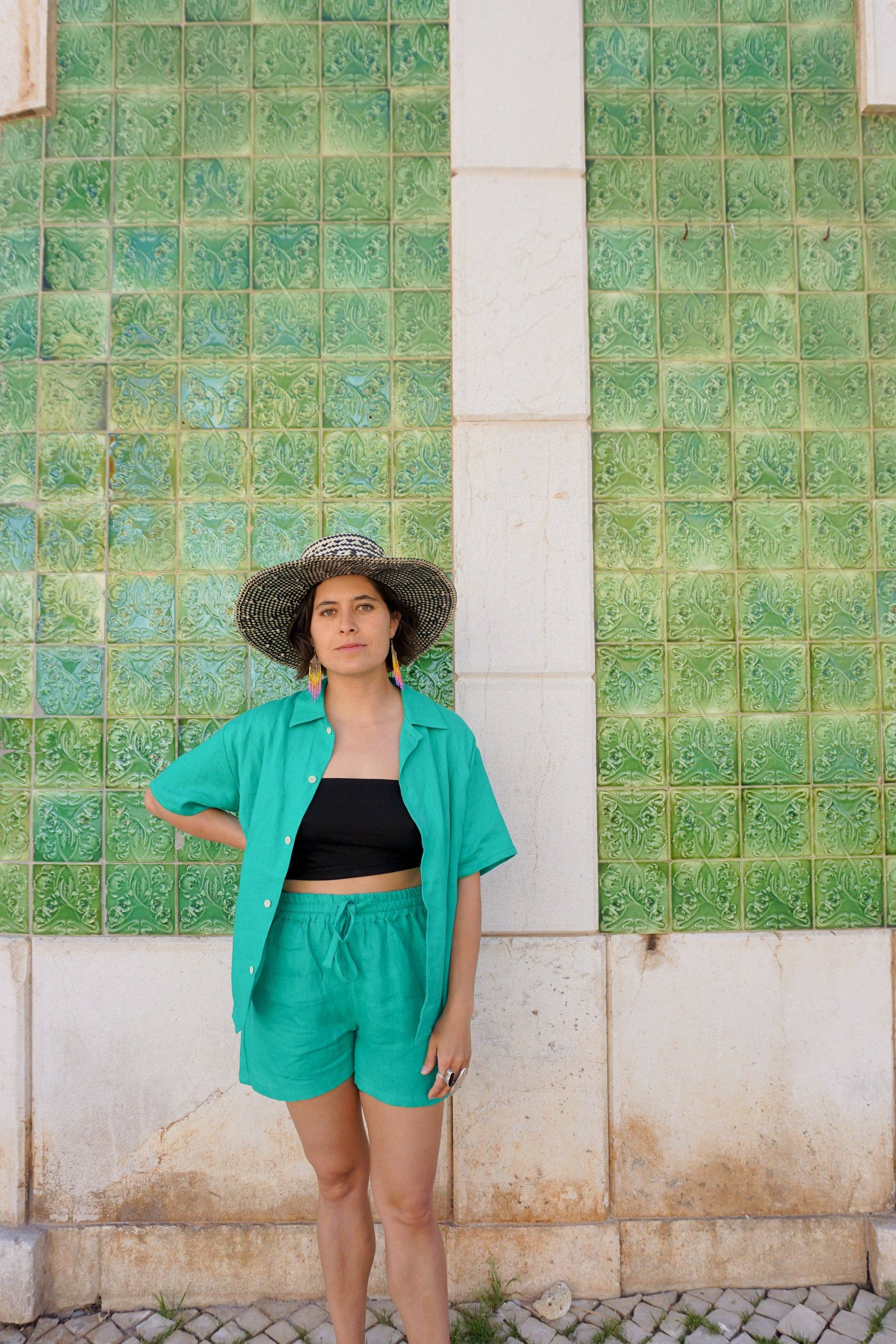 by kvp - Wholesale Button Down Shirt - Women's - Gilroy Shirt in Emerald City2