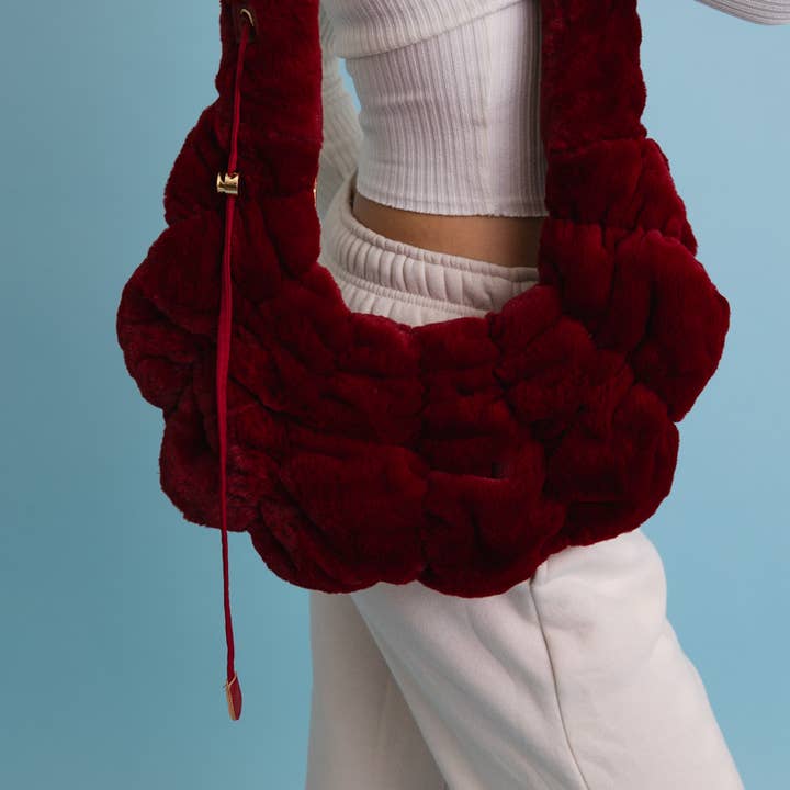 Leto Accessories - Wholesale Crossbody bag – Women's - Plush Cloud Knit Cross Body Bag ⛅️10