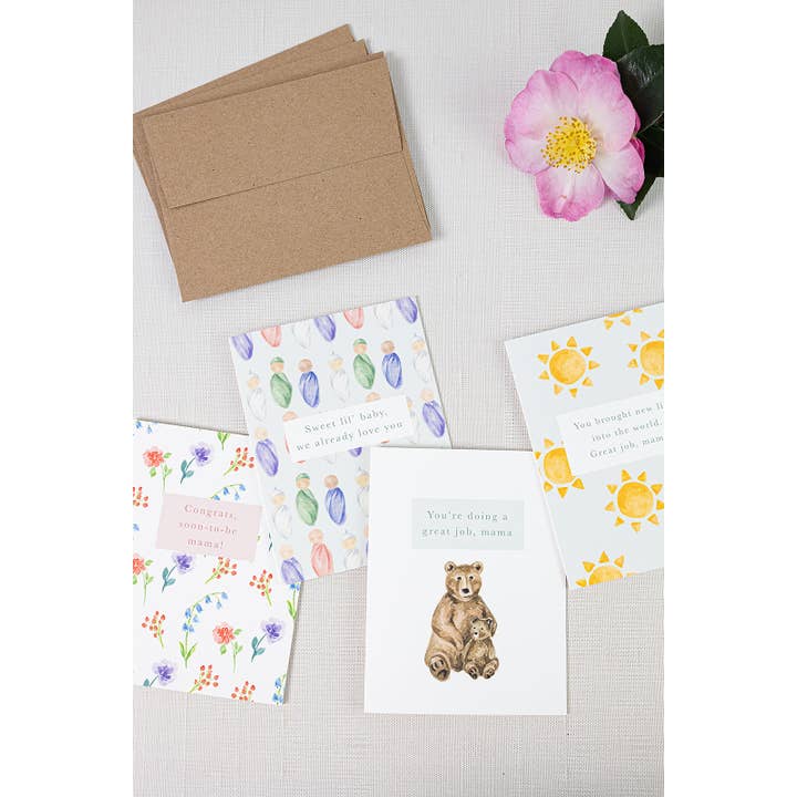 By Caroline Ann – wholesale Babykort – Sweet Baby Love You Gratulationskort - Dusch, ny mamma, familj