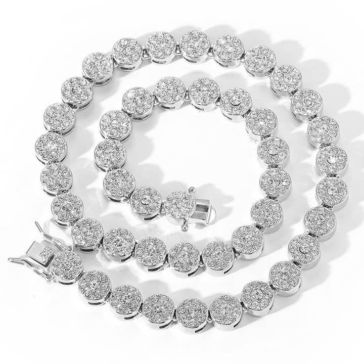 Collier Polka Bling (10 mm, argent) pour la vente par EMESLY
