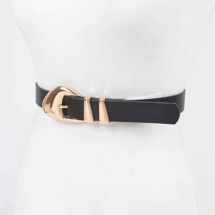 3AM BY H&D ACCESSORIES - Wholesale Belt - Women's - Faux Leather Multi Metal Buckle Belt4