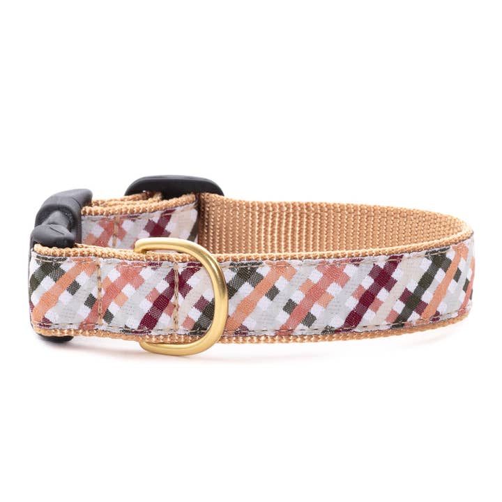 Wickford Gingham Dog Collar for wholesale by Up Country, Inc.