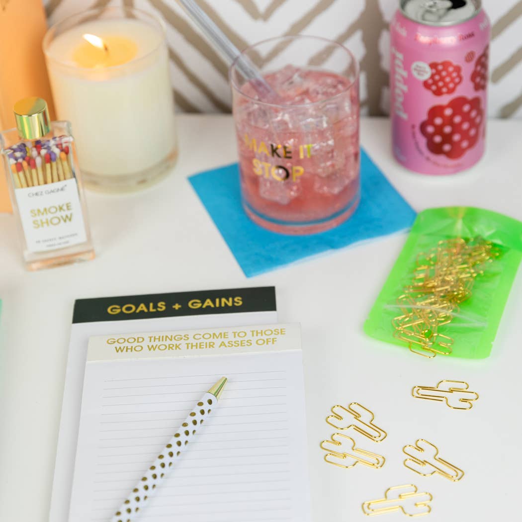 Chez Gagné - Vente Blocs-notes - Objectifs + Gains - Bloc-notes ligné - Noir charbon - 65 pages perforées - 5x87