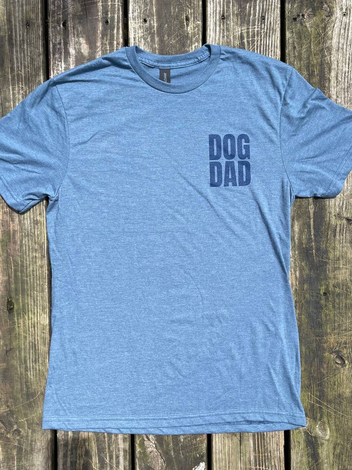 Dog Dad T-Shirt Blue for wholesale by BARK JAX