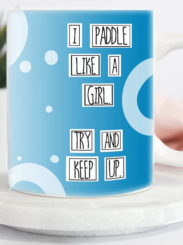 Eu remo como uma garota. Tente e mantenha-se. - Caneca por atacado de Redefining She